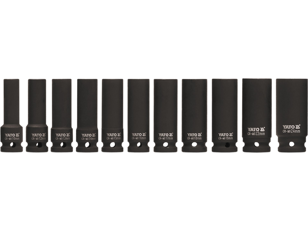 Набор ударных головок HEX 1/2”, 11 предметов YATO