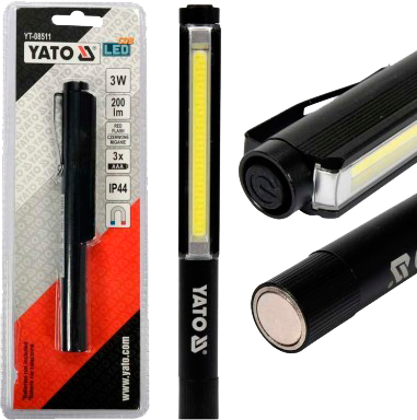 ИНСПЕКЦИОННЫЙ ФОНАРЬ 200 ЛМ_ YT-08511   бывший арт. 5997762370