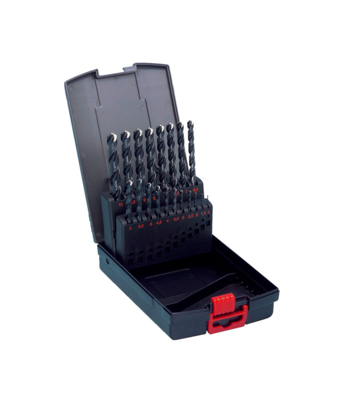 Набор спиральных свёрл HSS, 19 шт.