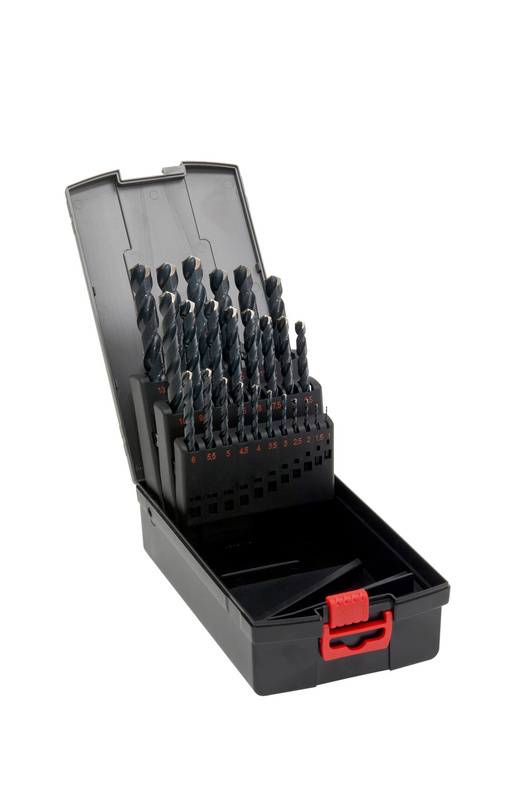 Набор спиральных свёрл HSS, 25 шт.