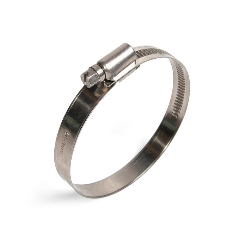 Хомут червячный из нержавеющей стали без покрытия W4 DIN 3017 для крепления шлангов, патрубков и труб