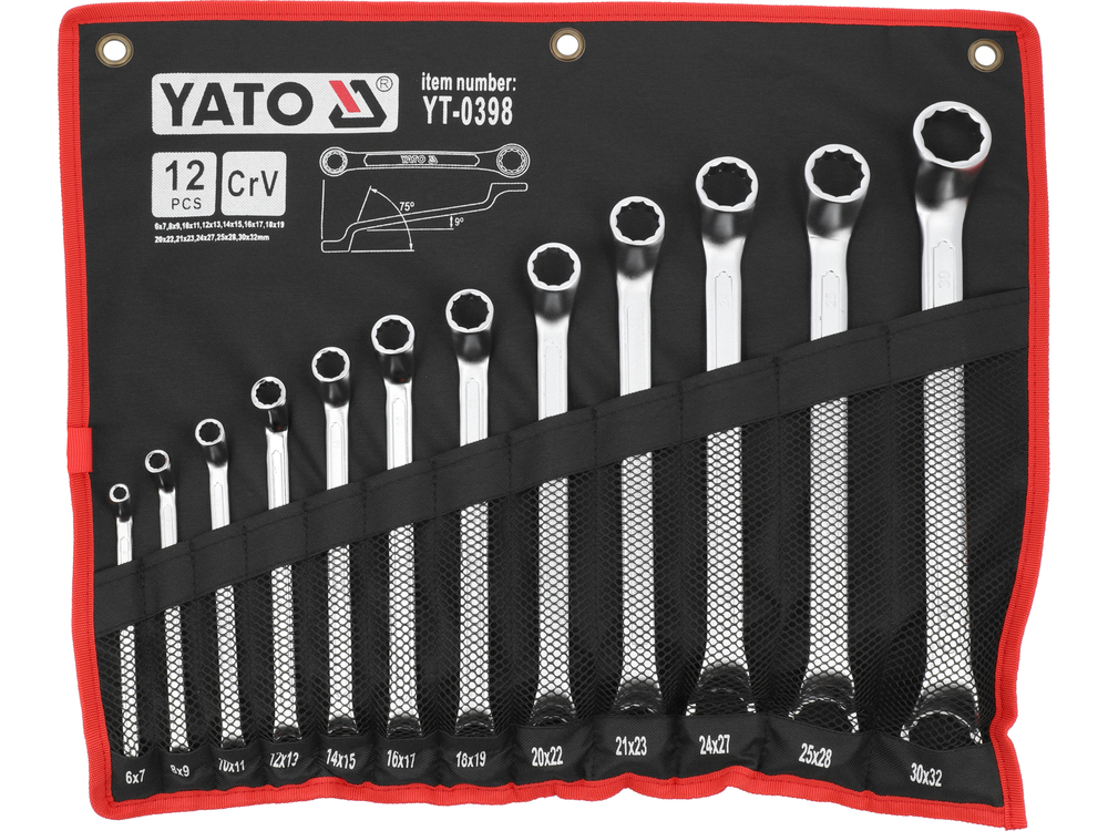 Набор накидных ключей, 12 предметов YATO