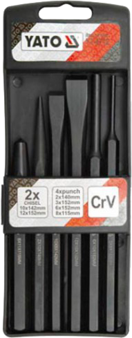 Набор зубил и пробойников, 6 предметов YATO