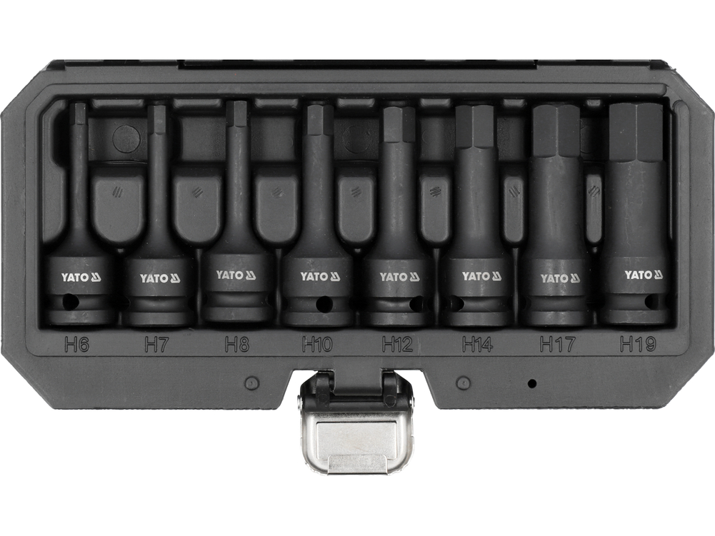 Набор ударных головок HEX 1/2", 8 предметов YATO
