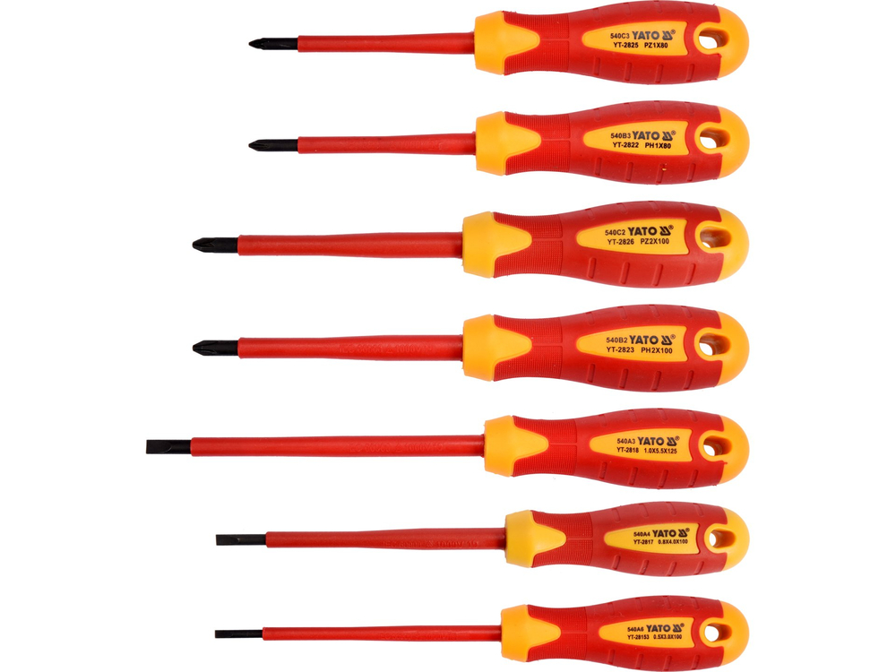 Набор диэлектрических отвёрток VDE YATO 7 предметов