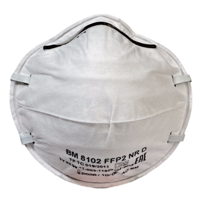 РЕСПИРАТОР FFP2 BM 8102 БЕЗ КЛАПАНА ВЫДОХА
