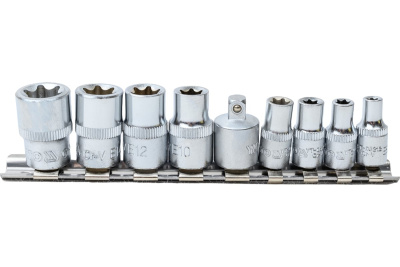 НАБОР ТОРЦЕВЫХ ГОЛОВОК ТОRХ С ПЕРЕХОДНИКОМ  9ПР YT-0520