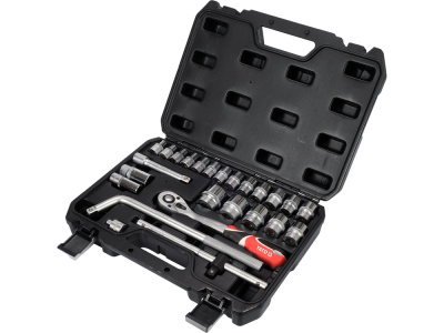 НАБОР ГОЛОВОК С ТРЕЩОТКОЙ 1/2 25ПР YT-38741