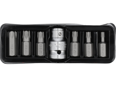 НАБОР БИТ 1/2 7ПР T25 T55 TORX YT-0416