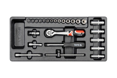 ЛОЖЕМЕНТ 1/3 ГОЛОВКИ ТОРЦЕВЫЕ ТРЕЩЕТКА ПЕРЕХОДНИКИ 1/4 25ПР YT-5541