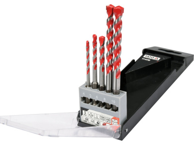 НАБОР СВЕРЛ УНИВЕРСАЛЬНЫХ 4 10ММ HEX 5ШТ  YT-44789