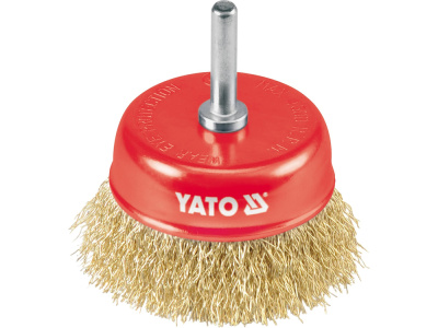 ЩЕТКА ЧАШКА ПШМ ГОФР ЛАТУНИРОВАНАЯ 75Х6ММ YT-4750