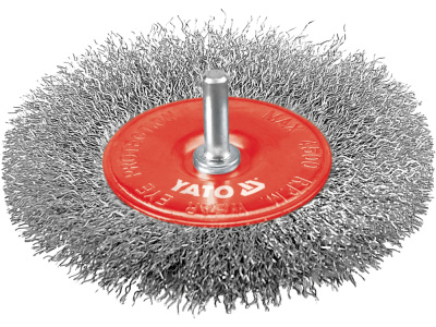 ЩЕТКА ДИСКОВАЯ СТАЛЬНАЯ ПРОВОЛОКА 100 ММ YT-4758