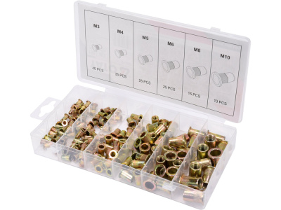 ЗАКЛЕПКИ РЕЗЬБ СТАЛЬ М3 М10 150ШТ YT-36481