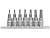 Набор бит 1/4" TS10-TS40 TORX YATO, 7 предметов