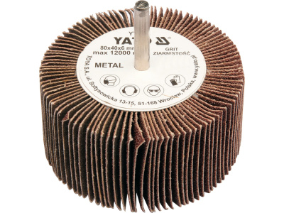 НАСАДКА ШЛИФОВАЛЬНАЯ ЛЕПЕСТКОВАЯ Р100 80Х40 6ММ YT-83384