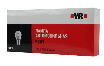 АВТОЛАМПА WR P21W BA15S 12V 21W