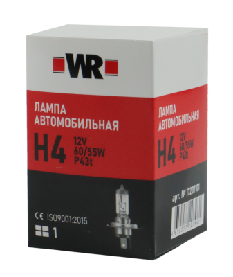 ЛАМПА АВТОМОБИЛЬНАЯ H4 12V 60/55W P43T
