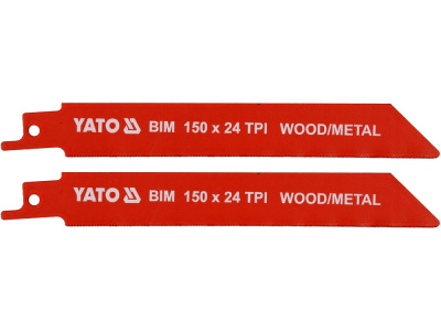 ПОЛОТНО ДЛЯ САБЕЛ ПИЛЫ BIMET 24TPI 150ММ YT-33932