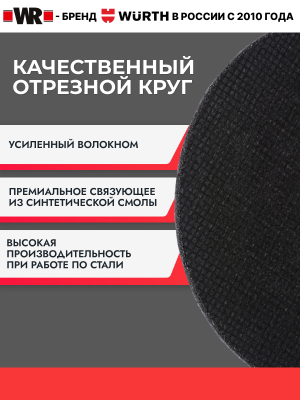 КРУГ ОТРЕЗНОЙ СТАЛЬ ПРЯМОЙ 125Х1.6Х22.2   бывший арт. 0664101251