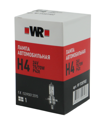 ЛАМПА АВТОМОБИЛЬНАЯ H4 24V 75/70W P43T