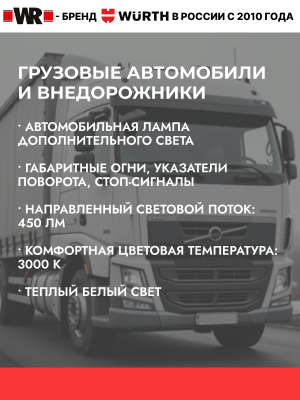 АВТОЛАМПА WR P21/5W BAY15D 24V 21/5W