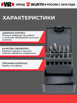 НАБОР БОРФРЕЗ ТВСП MХ 10ШТ   бывший арт. 0616100